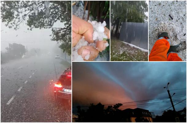Furtuni şi vijelii peste România, în următoarele ore. Ploile torenţiale şi grindina au făcut prăpăd în mai multe judeţe din nord-estul ţării 