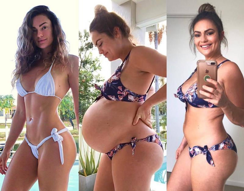 Prima galerie FOTO fără Photoshop. Semnele lăsate de sarcină pe corpul unei femei