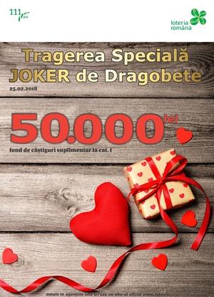LOTO 25 februarie. Extragere specială: Joker, de Dragobete