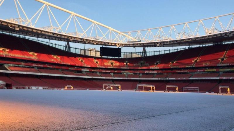 GALERIE FOTO: Cum arată, sub zăpadă, cele mai faimoase stadioane ale Europei: Santiago Bernabeu, San Siro, Old Trafford sau Emirates