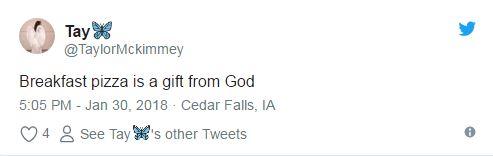 La așa ceva nu ne-am fi așteptat! Un nutriționist spune că pizza, la micul-dejun, este mai sănătoasă decât o porție de cereale