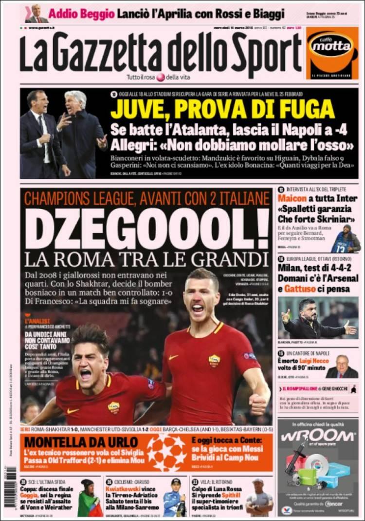 Revista presei sportive, 14.03.2018: Gigi Becali și-a găsit nașul în Liga 1; BIG BEN îl elimină pe marele Jose Mourinho din Liga Campionilor