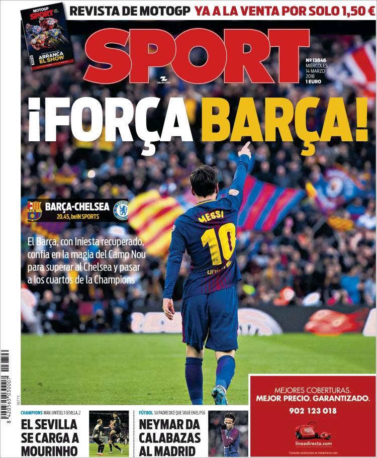 Revista presei sportive, 14.03.2018: Gigi Becali și-a găsit nașul în Liga 1; BIG BEN îl elimină pe marele Jose Mourinho din Liga Campionilor