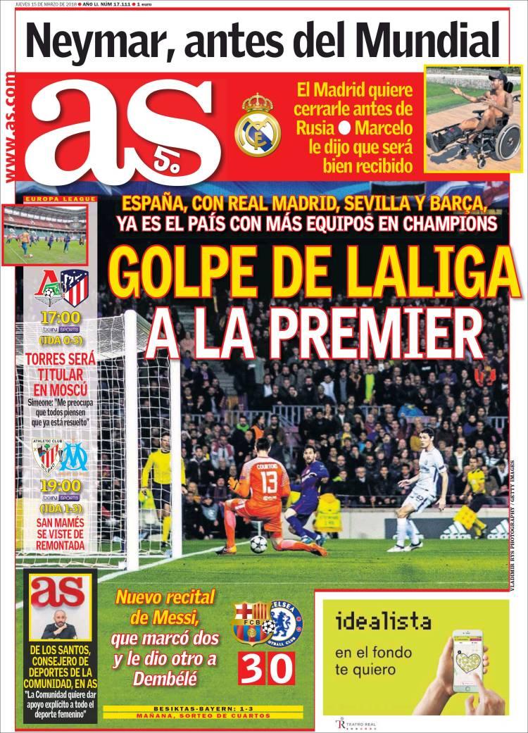 Revista presei sportive, 15.03.2018: Pe ce sumă se vinde Dinamo; Lionel Messi, zeu în toată presa din Europa: ”Magic”, ”Tatăl Nostru”, ”Dumnezeu”