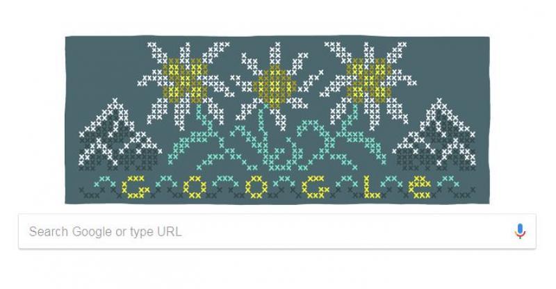 Floarea de colț, sărbătorită de Google prin doodle-ul de astăzi, 5 martie
