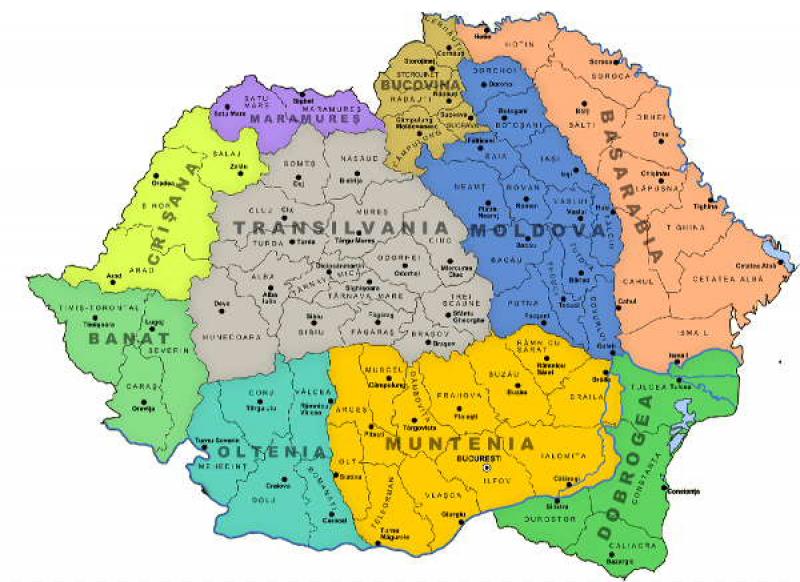 Romania Mare 1918 Harta