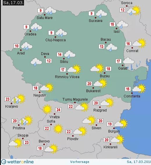 Prognoza METEO 17 martie| VREME la poli opuși: soare în București, ploi, ninsori, polei în alte zone din România