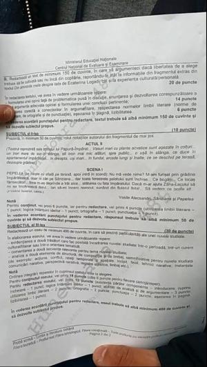 Subiecte simulare BACALAUREAT 2018. Romanul interbelic, printre cerințele la Limba română