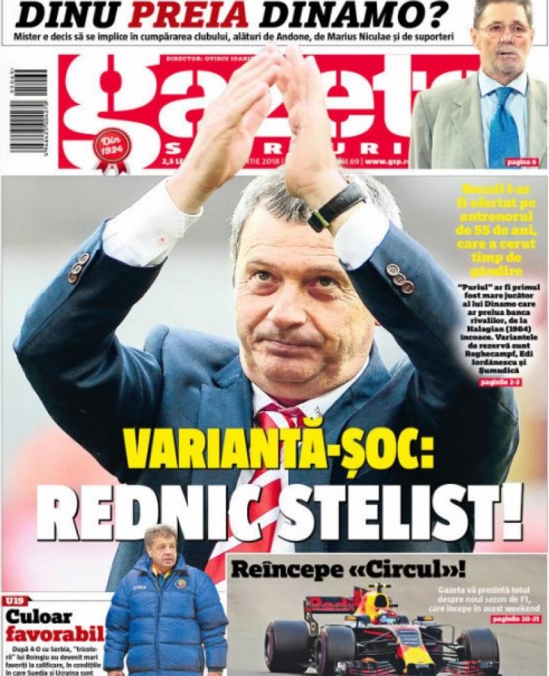 Revista presei sportive, 23.03.2018: trădarea anului în România - o legendă de la Dinamo vine la FCSB; amicale de lux în Europa: Germania-Spania, șocul zilei