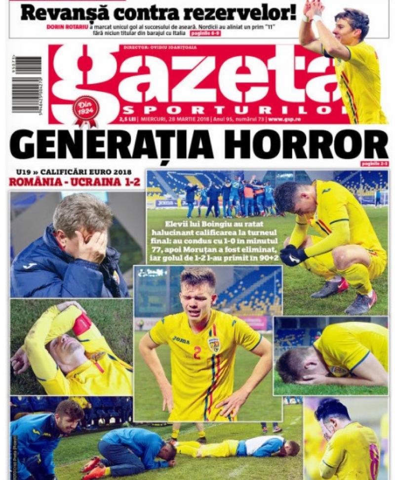 Revista presei sportive, 28.03.2018; România are o nouă generație de fotbaliști: ”Generația HORROR”; Maestrul Isco umilește Argentina; englezii distrug VAR-ul