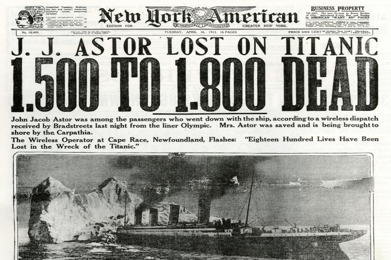 106 ani de la plecarea TITANICULUI. Cum a pierit John Astor al IV-lea, omul cu o avere de 2.000.000.000 de dolari. "La naiba, am cerut gheață, dar nici chiar așa!”