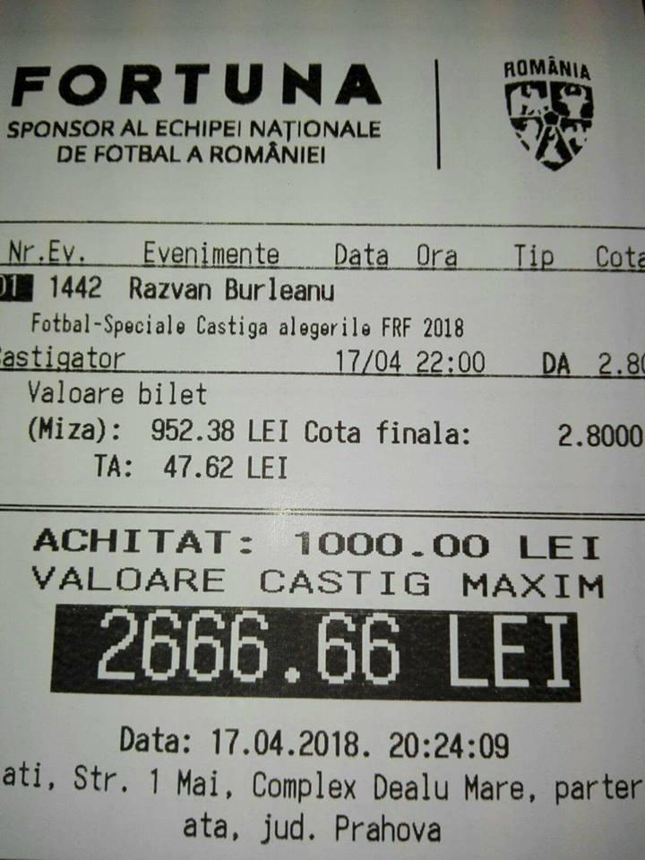 FOTO: A pariat o sumă uriașă pe victoria lui Răzvan Burleanu la alegerile FRF și a dat lovitura! Iată biletul fostului fotbalist Adrian Teodorescu