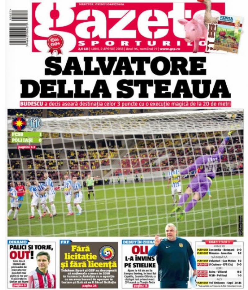 Revista presei sportive, 02.04.2018: Dinamo își dă afară două vedete aduse în iarnă; Buffon, impresionat de un jucător de la Real; Griezmann refuză United pentru Barcelona