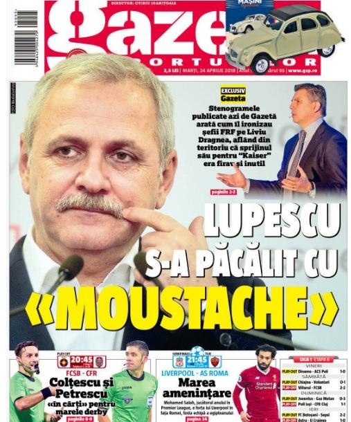 Revista presei sportive, 24.04.2018. Surpriză uriașă: cine poate arbitra derby-ul FCSB-CFR; Messi a bătut recordul secolului; Salah vs. trecut în Liverpool-Roma