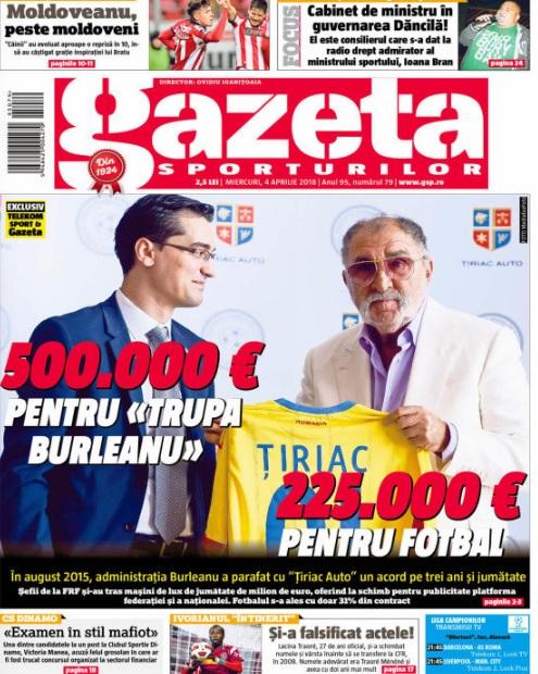 Revista presei sportive, 04.04.2018: Cum se împart banii din sponsorizări de la FRF; Cristiano Ronaldo, de pe altă planetă; Lionel Messi, e rândul tău azi