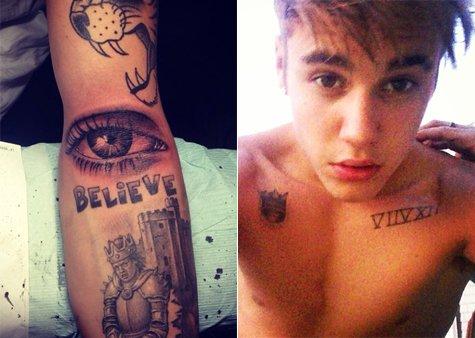 FOTO. Coincidenţă?! Antonia şi Justin Bieber au tatuaje IDENTICE făcute în acelaşi loc