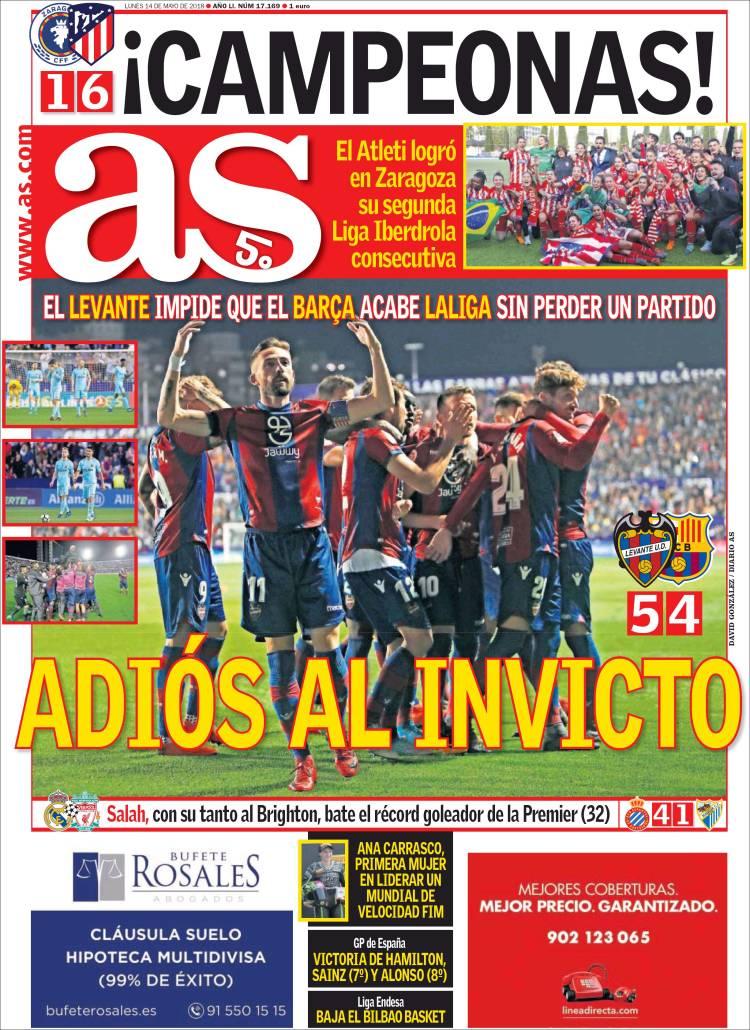 Revista presei sportive, 14.05.2018: jucător de la Astra, dat afară după meciul cu CFR; Messi cucerește trofee și când nu joacă”; Barcelona, adio invincibilitate după un meci cu 9 goluri