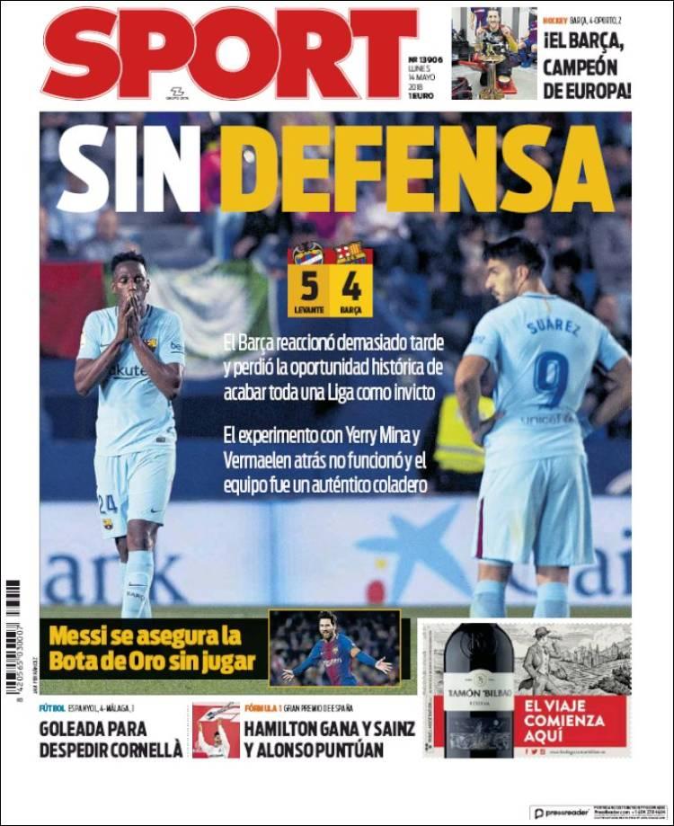 Revista presei sportive, 14.05.2018: jucător de la Astra, dat afară după meciul cu CFR; Messi cucerește trofee și când nu joacă”; Barcelona, adio invincibilitate după un meci cu 9 goluri