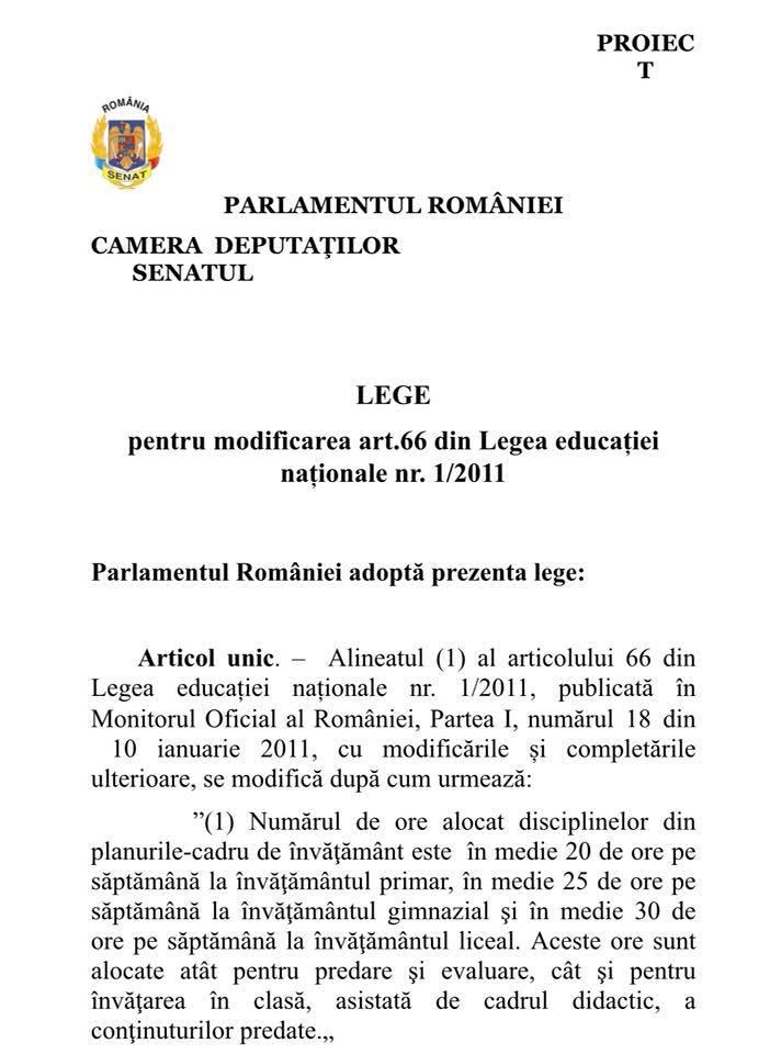Legea Educației, noi modificări. Câte ore ar putea fi alocate materiilor