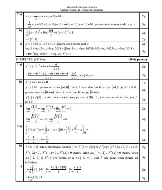 Bac 2018 - Sesiunea Specială. Subiecte la Istorie și Matematică