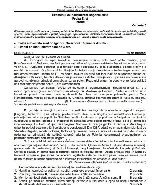 Bac 2018 Sesiunea Speciala Subiecte La Istorie È™i Matematica Antena 1