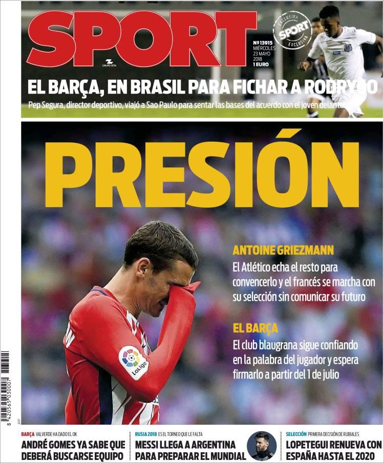 Revista presei sportive, 23.05.2018: Dan Petrescu anunță unde vrea să antreneze la anul; Griezmann și-a dat cuvântul pentru transfer; Chiricheș va fi antrenat de un nume uriaș