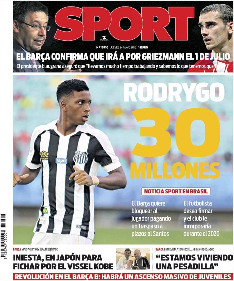 Revista presei sportive, 24.05.2018: Mutare-șoc la FCSB: ”Hagi din Bănie”, viitorul antrenor al echipei?; e oficial: Chiricheș va fi antrenat de o legendă; când va semna Griezmann cu Barcelona