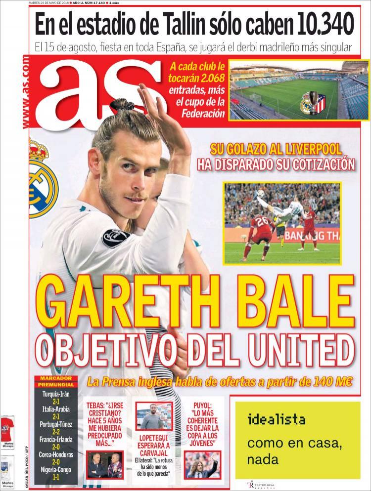 Revista presei sportive, 29.05.2018: un fotbalist român, pe prima pagină în Mundo Deportivo; Bale, spre Premier League! Barcelona vrea un ”Bale” de la Tottenham