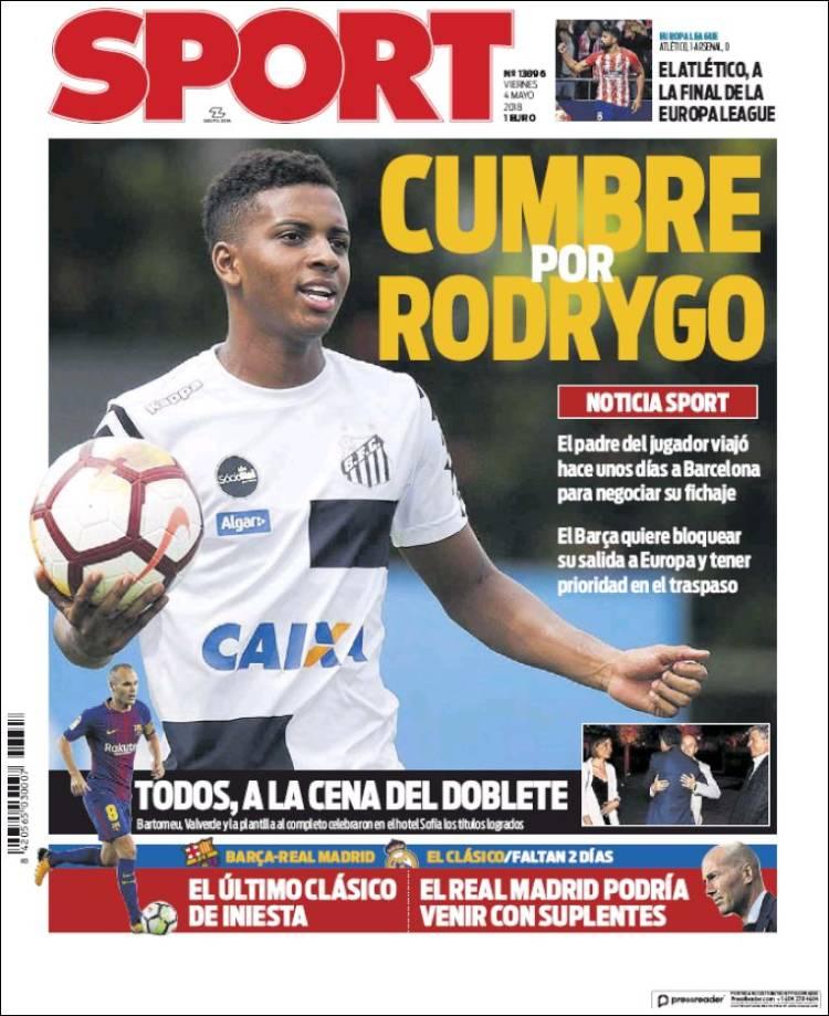 Revista presei sportive, 04.05.2018: FCSB joacă ”acasă” cu Poli Iași - stadion plin de steliști; Barcelona dă primul tun: noul Neymar; Madridul domină Europa, Real și Atletico în finalele continentale