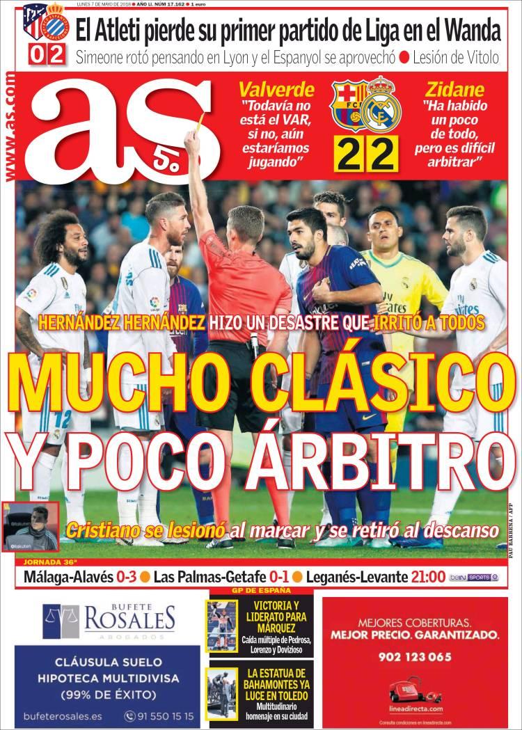 Revista presei sportive, 07.05.2018: s-a vândut cel mai titrat club din Liga 1; presa din Madrid, după Barcelona-Real 2-2: ”arbitrii o mențin neînvinsă pe Barcelona”