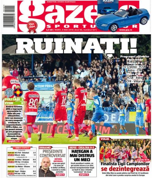 Revista presei sportive, 08.05.2018: FCSB, în genunchi la Iași; Griezmann lasă Atletico pentru o rivală din La Liga; Evoluează Cristiano Ronaldo cu Liverpool ? Zidane a dat răspunsul