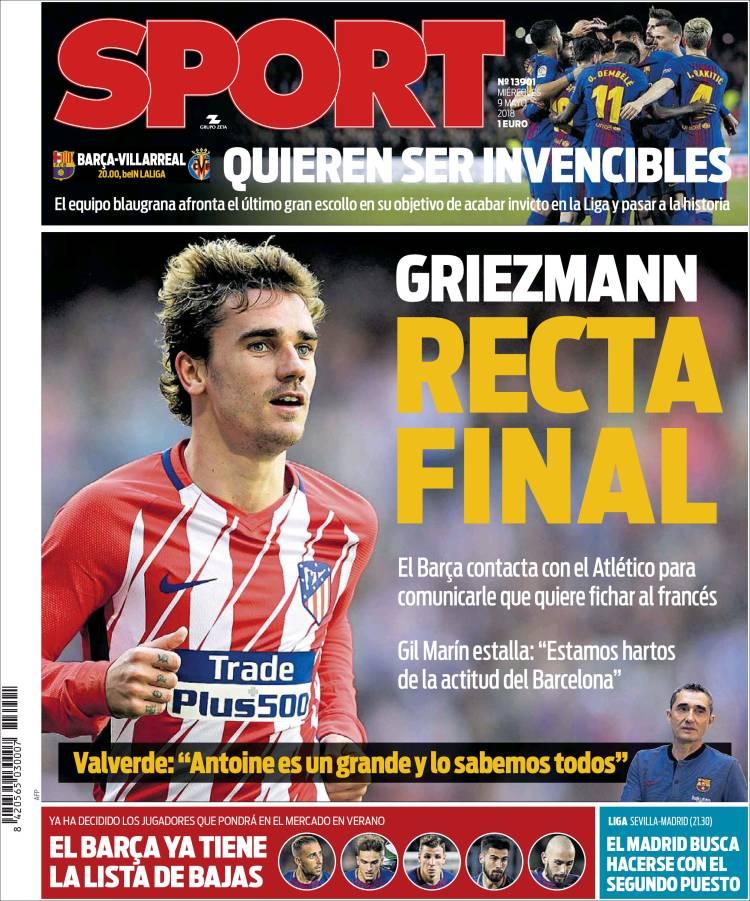 Revista presei sportive, 09.05.2018: Trădarea anului: încă un ”câine” la FCSB; Neymar revine în Spania și Atletico nu renunță la Griezmann