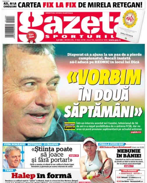 Revista presei sportive, 09.05.2018: Trădarea anului: încă un ”câine” la FCSB; Neymar revine în Spania și Atletico nu renunță la Griezmann
