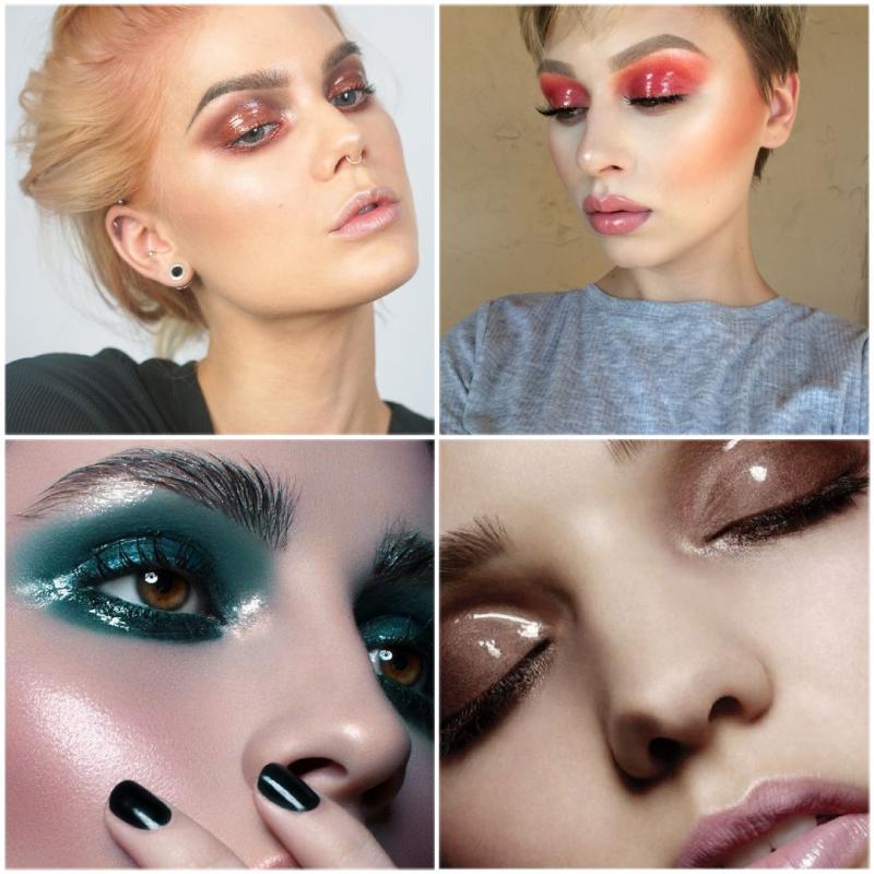 Pleoapele glossy, makeup-ul care face ravagii