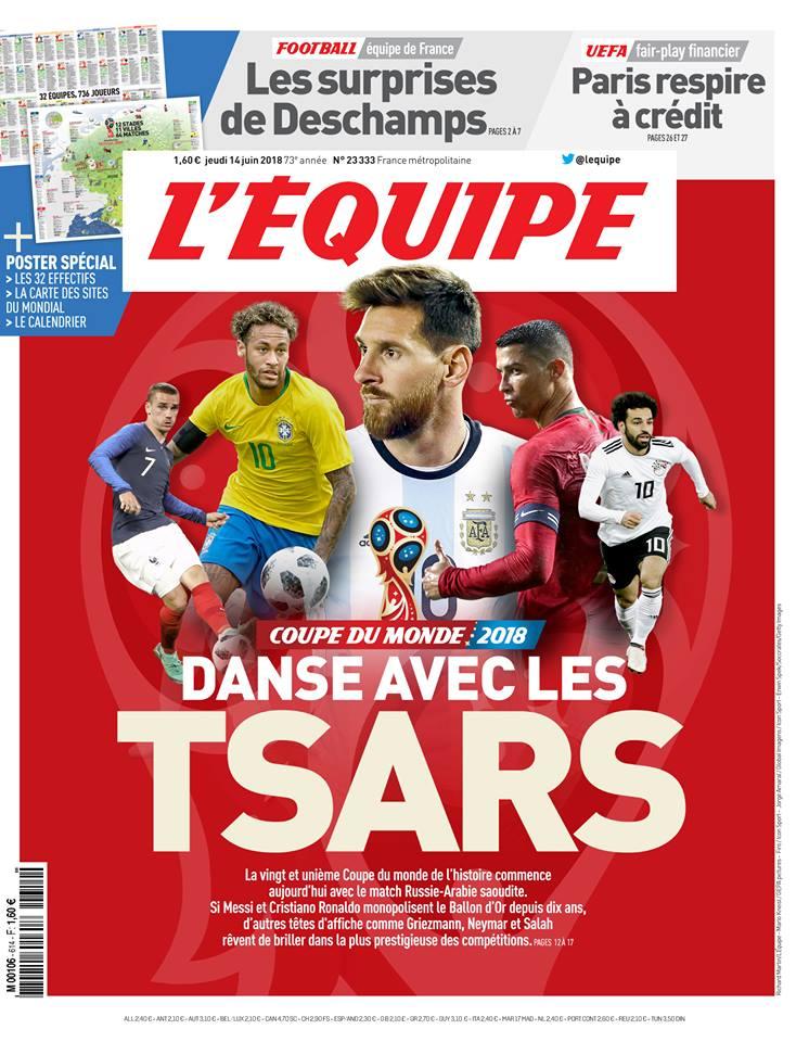 Revista presei sportive, 14.06.2018: Start în Cupa Mondială 2018, fără Italia și fără Lopetegui; Mourinho îi face pe englezi să viseze; Hierro vrea trofeul în Rusia