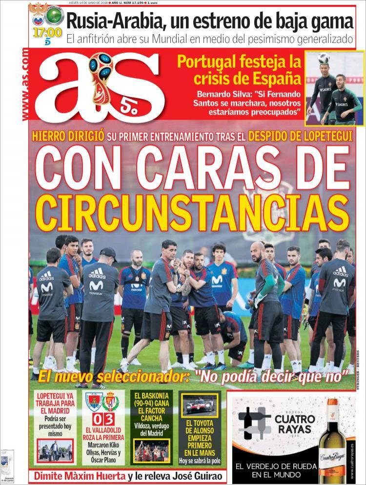 Revista presei sportive, 14.06.2018: Start în Cupa Mondială 2018, fără Italia și fără Lopetegui; Mourinho îi face pe englezi să viseze; Hierro vrea trofeul în Rusia