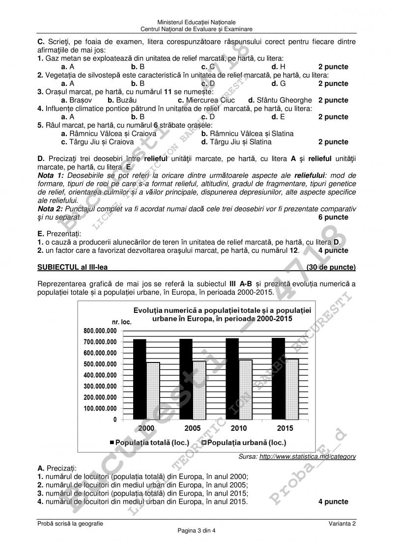 Bac 2018 La Geografie Avem Subiectele È™i Baremele Ce A Picat Antena 1