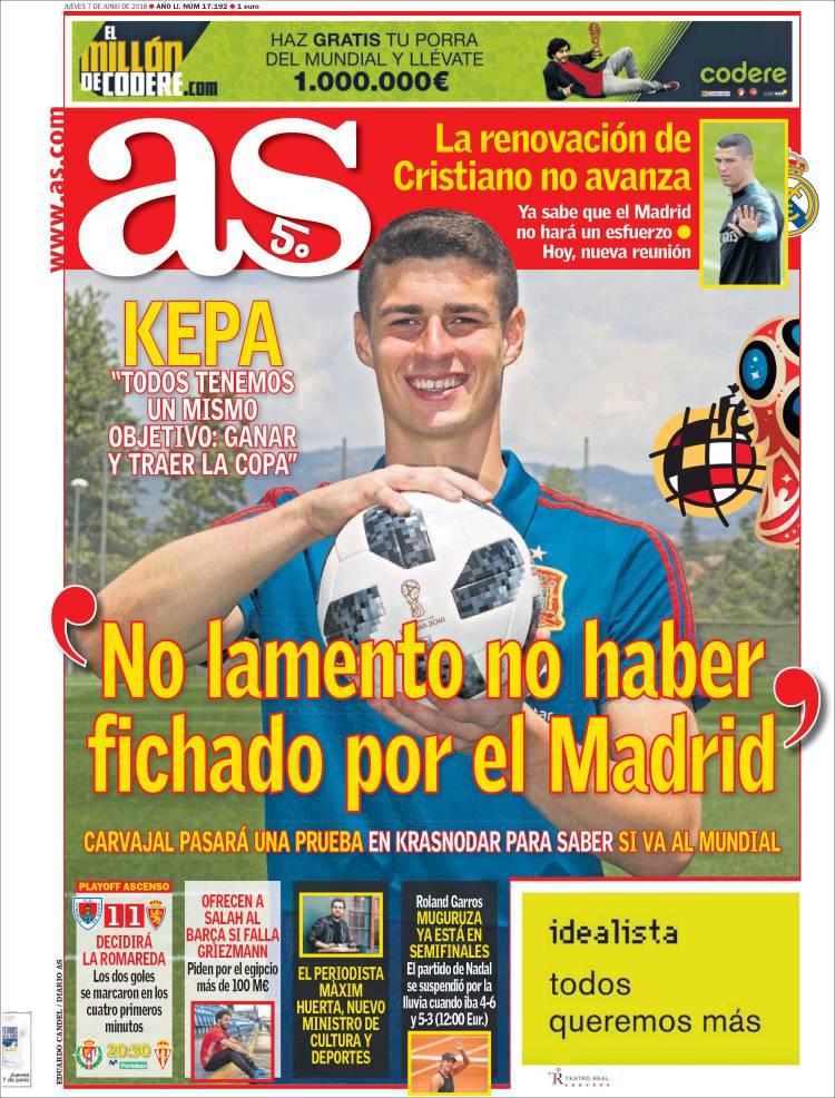 Revista presei sportive, 07.06.2018: Cristiano Ronaldo pleacă de la Real Madrid; Messi, avertisment pentru Barcelona; Thiago revine în La Liga