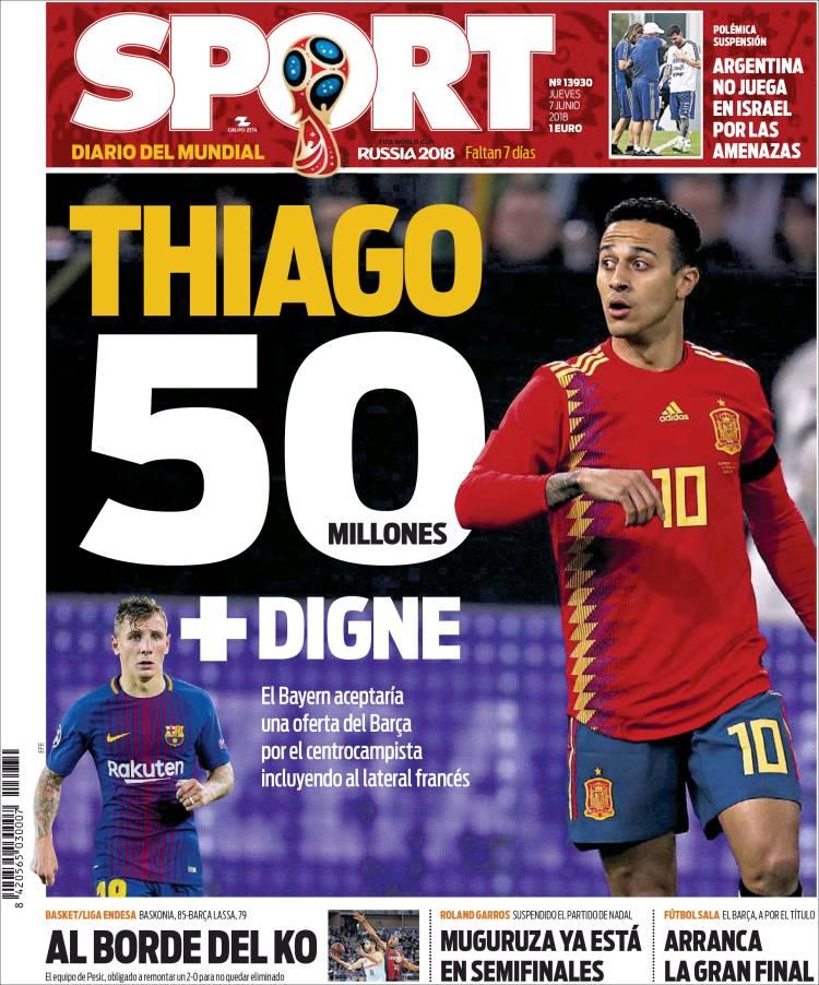 Revista presei sportive, 07.06.2018: Cristiano Ronaldo pleacă de la Real Madrid; Messi, avertisment pentru Barcelona; Thiago revine în La Liga