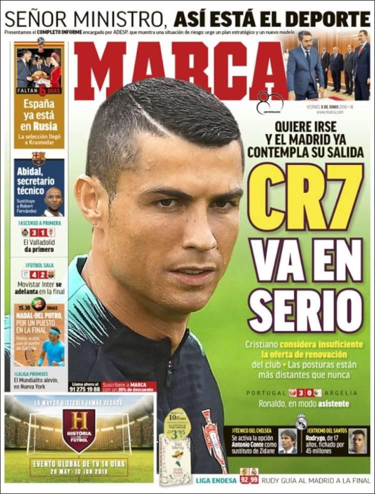 Revista presei sportive, 08.06.2018: Adi Ilie, la o rivală a FCSB-ului; Zidane, înlocuit de un antrenor italian?; Cristiano Ronaldo, adio Real!