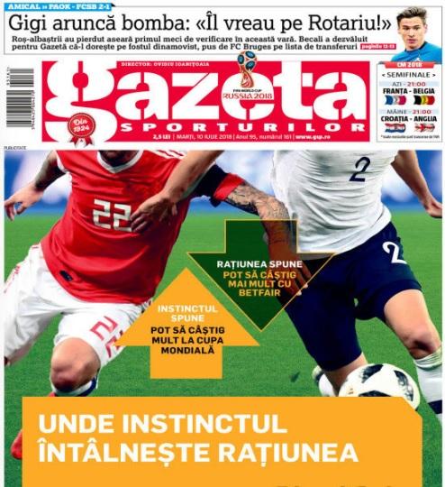 Revista presei sportive, 10.07.2018: Transfer de răsunet în Liga 1: un jucător de națională, dorit la FCSB; Barcelona a dat prima lovitură; Hazard, transfer surpriză în La Liga ?