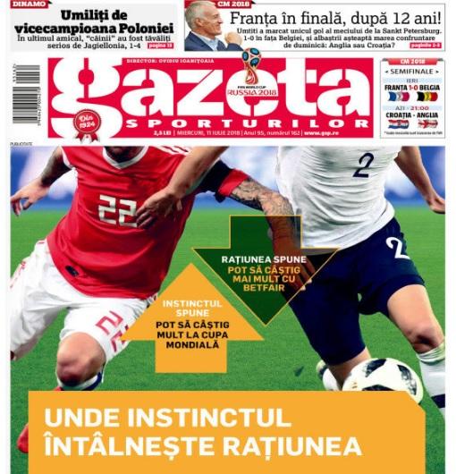 Revista presei sportive, 11.07.2018: Toate cele 451 de goluri ale lui Ronaldo, pe prima pagină în Marca!; Dinamo, umilită într-un amical; Perez începe operațiunea ”Neymar!”