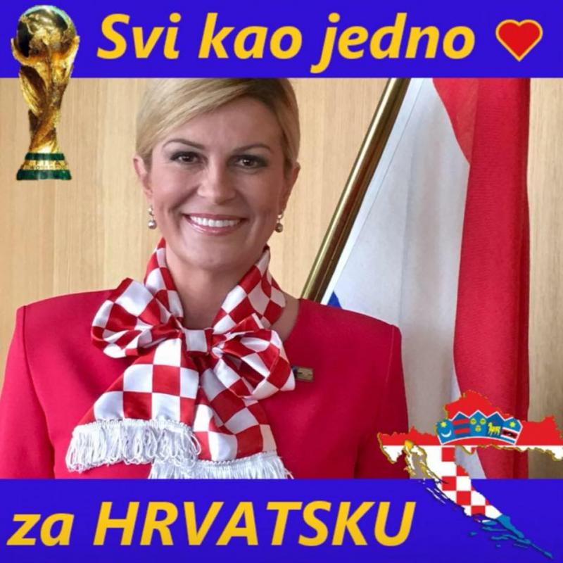 FOTO! Președinta Croației, Kolinda Kitarovic, a dus fotbalul la summitul NATO! Donald Trump și Theresa May au primit cadou tricoul Croației