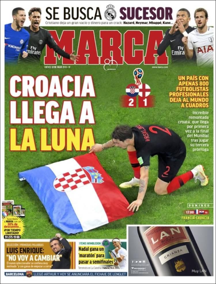 Revista presei sportive, 12.07.2018: Fantastic, epic, minunat, miraculos: Croația în finala Cupei Mondiale!; Barcelona negociază cu vedeta Belgiei de la Mondiale