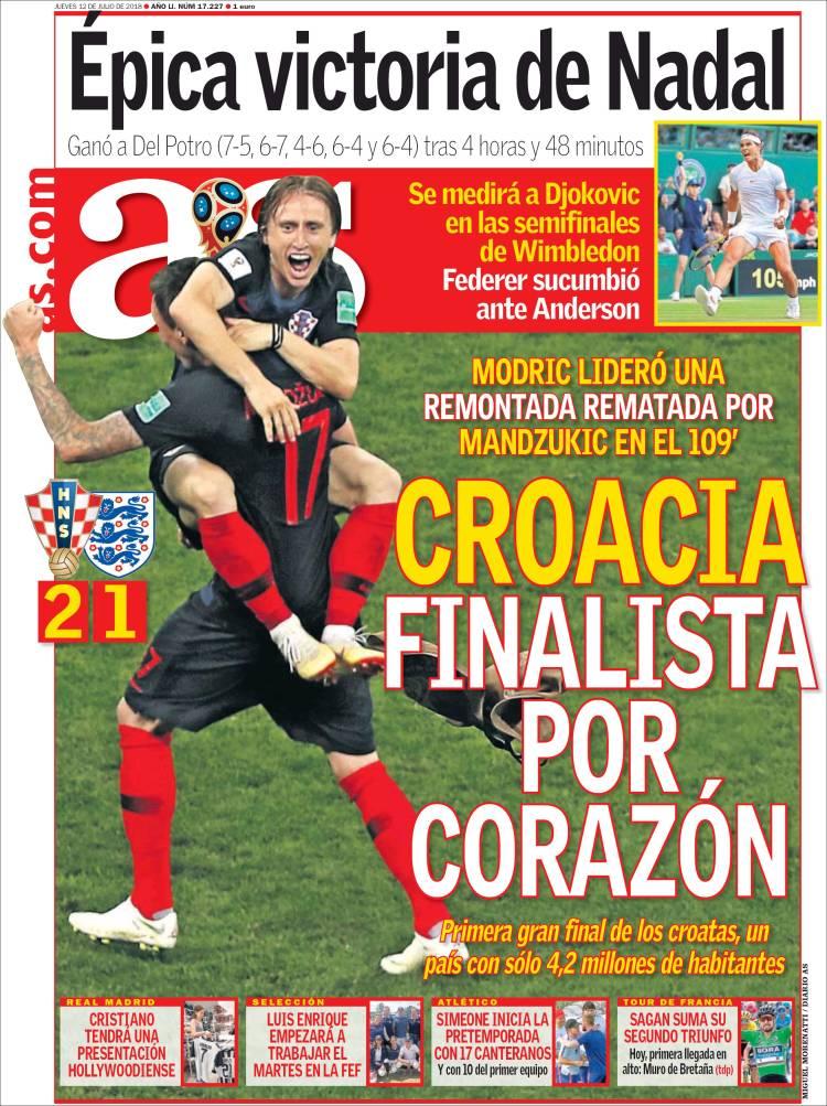 Revista presei sportive, 12.07.2018: Fantastic, epic, minunat, miraculos: Croația în finala Cupei Mondiale!; Barcelona negociază cu vedeta Belgiei de la Mondiale