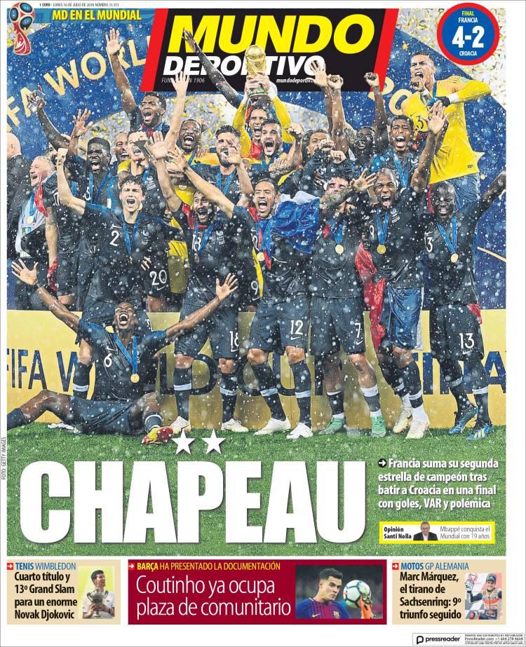 Revista presei sportive, 16.07.2018: Franța câștigă ”Mondialul VAR-ului”; Cât costă poziția lui Dică la FCSB; CFR Cluj, echipa deceniului în România