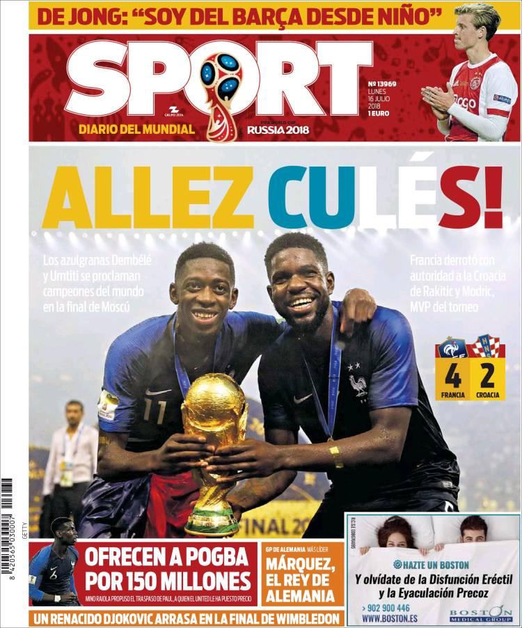 Revista presei sportive, 16.07.2018: Franța câștigă ”Mondialul VAR-ului”; Cât costă poziția lui Dică la FCSB; CFR Cluj, echipa deceniului în România
