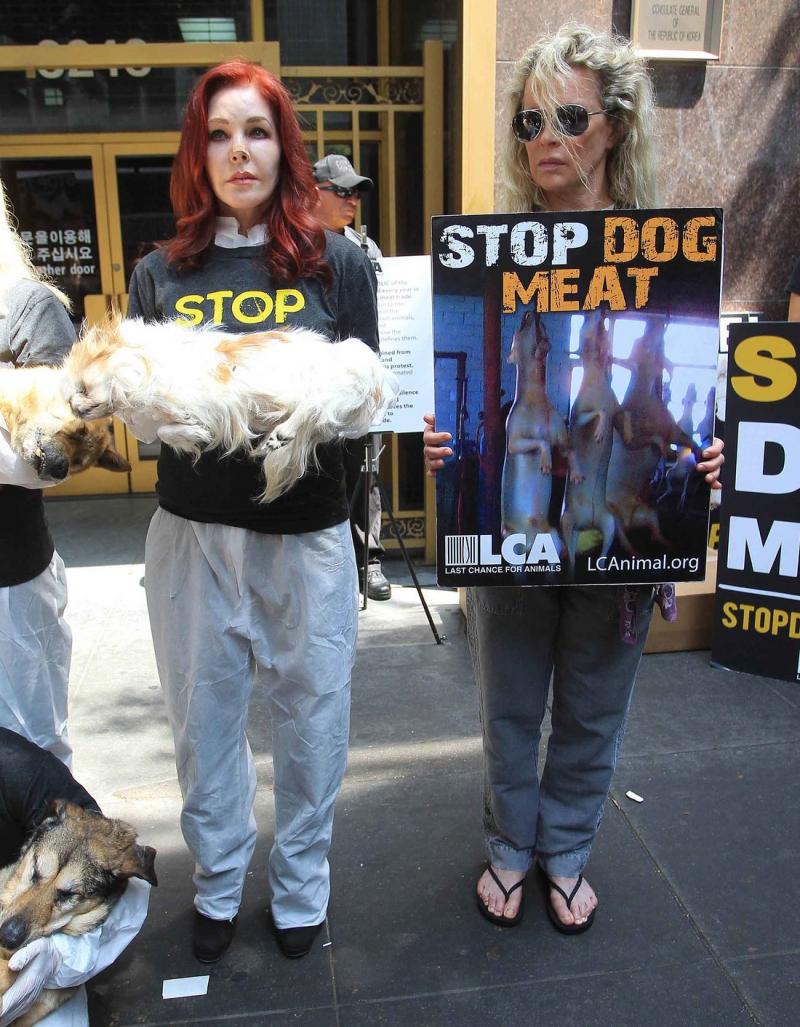 Priscilla Presley a făcut un gest EXTREM! S-a fotografiat cu un câine mort în brațe. Motivul este extraordinar - FOTO