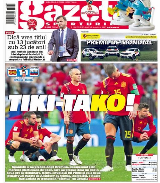 Revista presei sportive, 02.07.2018: ”New FCSB”. Dică atacă sezonul cu jucători U23; Un star de la Chelsea a spus ”DA” Barcelonei; Higuain-Morata, schimbul anului
