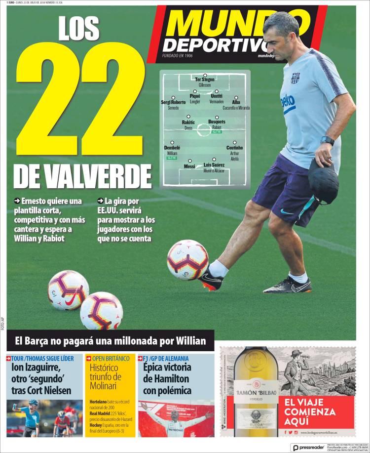 Revista presei sportive, 23.07.2018: Barcelona dă lovitura: un star de la Chelsea pe Nou Camp; Ronaldo trimite un star de Torino către Milano